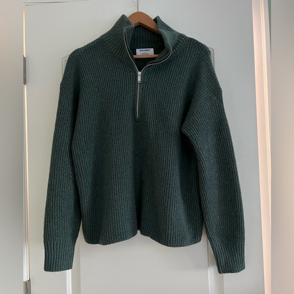 Old Navy Forest Ribbed Quarter-Zip Pullover - Picture 1 of 2